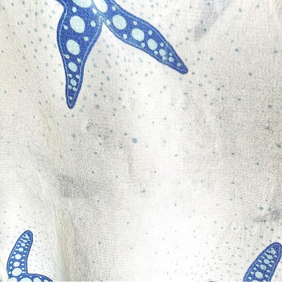 Rixo London Starfish Jane Ruffle-trimmed printed silk-crepe blouse Size Small - Picture 11 of 16